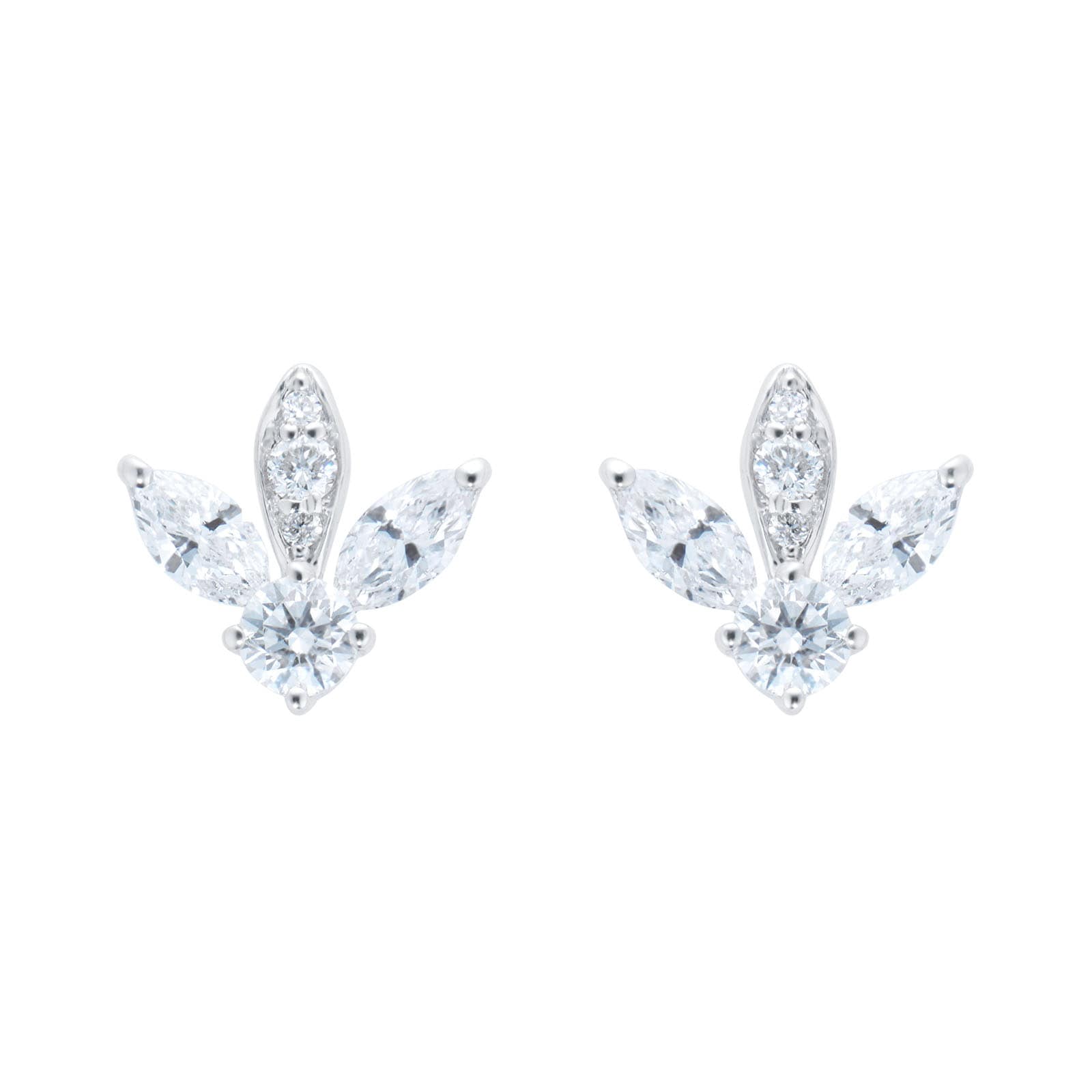 Mappin & Webb Vinea 18ct White Gold 0.60cttw Diamond Stud Earrings Mappin & Webb Vinea 18ct White Gold 0.60cttw Diamond Stud Earrings