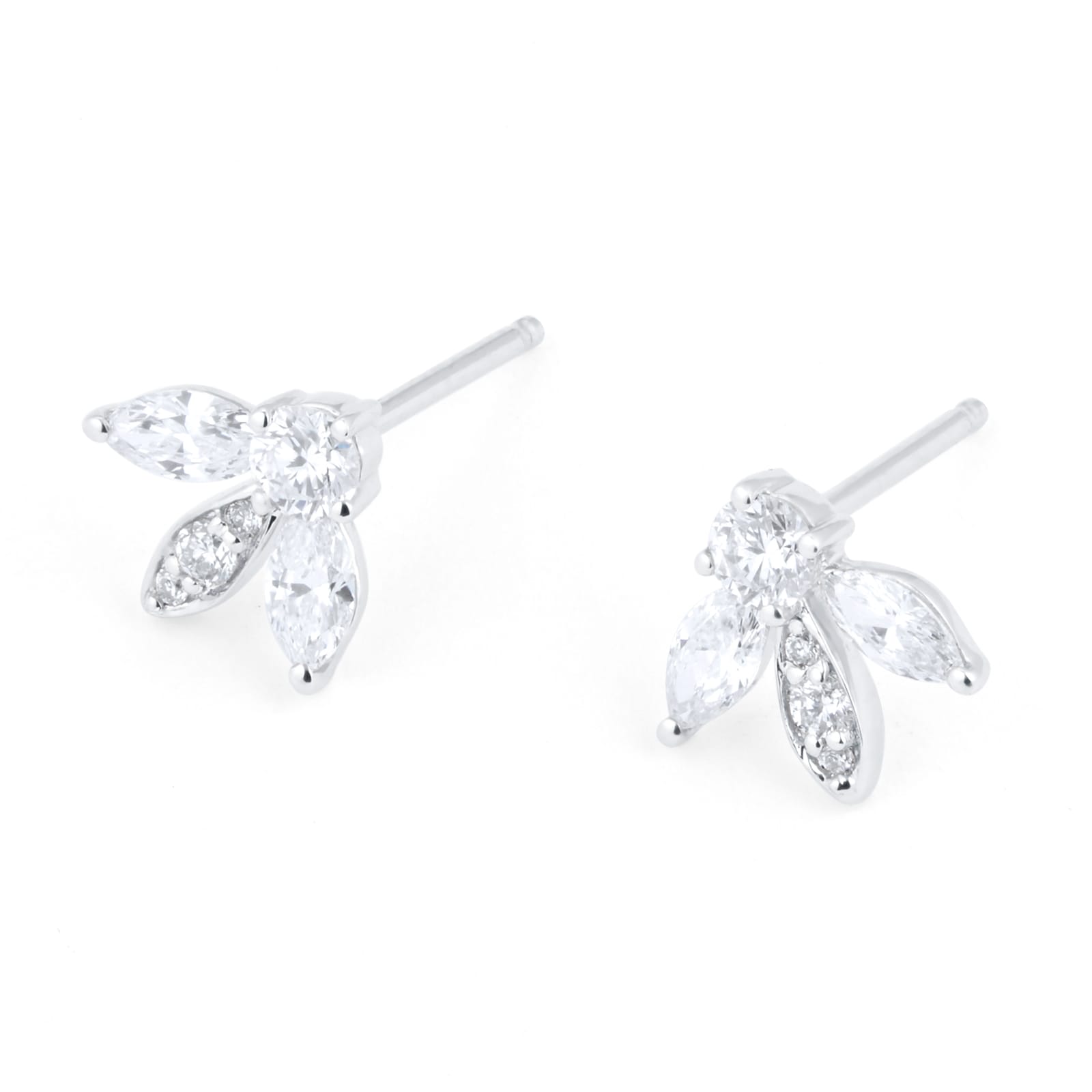 Mappin & Webb Vinea 18ct White Gold 0.60cttw Diamond Stud Earrings Mappin & Webb Vinea 18ct White Gold 0.60cttw Diamond Stud Earrings