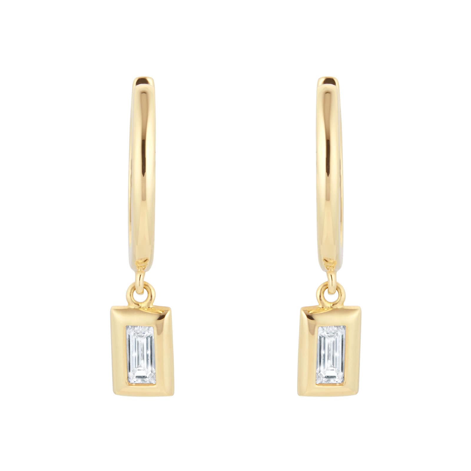 Gossamer 18ct Yellow Gold 0.30cttw Diamond Huggie Earrings image