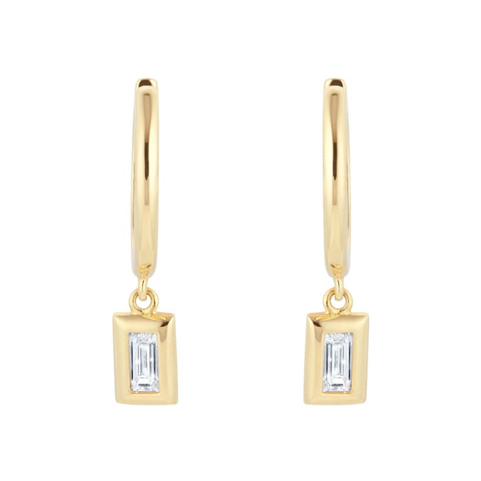 Mappin & Webb Gossamer 18ct Yellow Gold 0.30cttw Diamond Huggie Earrings