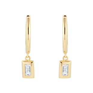 Mappin & Webb Gossamer 18ct Yellow Gold 0.30cttw Diamond Huggie Earrings