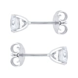 Goldsmiths 18ct White Gold 1.00cttw Solitaire Stud Earrings