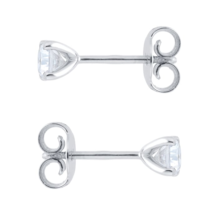 Goldsmiths 18ct White Gold 0.60cttw Solitaire Stud Earrings