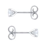 Goldsmiths 18ct White Gold 0.60cttw Solitaire Stud Earrings