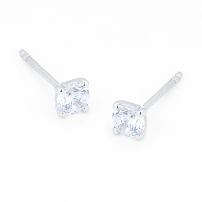 Goldsmiths 18ct White Gold 0.60cttw Solitaire Stud Earrings