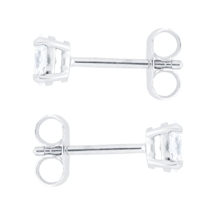 Goldsmiths Platinum 0.50ct Diamond Oval Stud Earrings