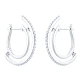 Goldsmiths 18ct White Gold 0.50cttw Diamond Dancing Hoop Earrings