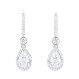 Mappin & Webb 18ct White Gold 2.29cttw Pear Cut Drop Earrings