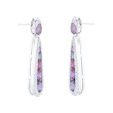Mappin & Webb 18ct White Gold Mixed Sapphire & Diamond Earrings