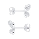 Goldsmiths 9ct White Gold 0.10cttw Diamond Butterfly Stud Earrings