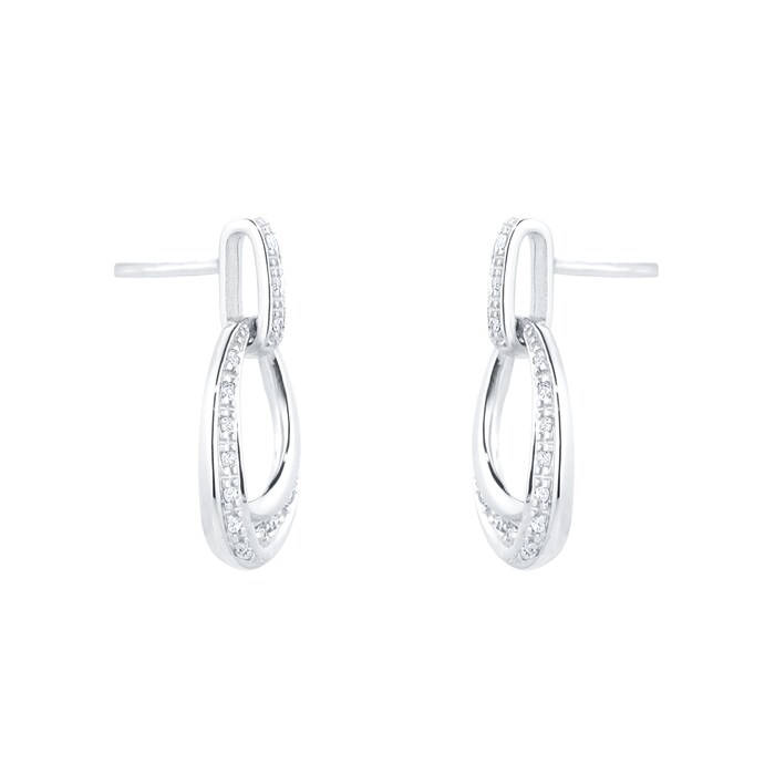 Goldsmiths 9ct White Gold 0.10cttw Diamond Earrings