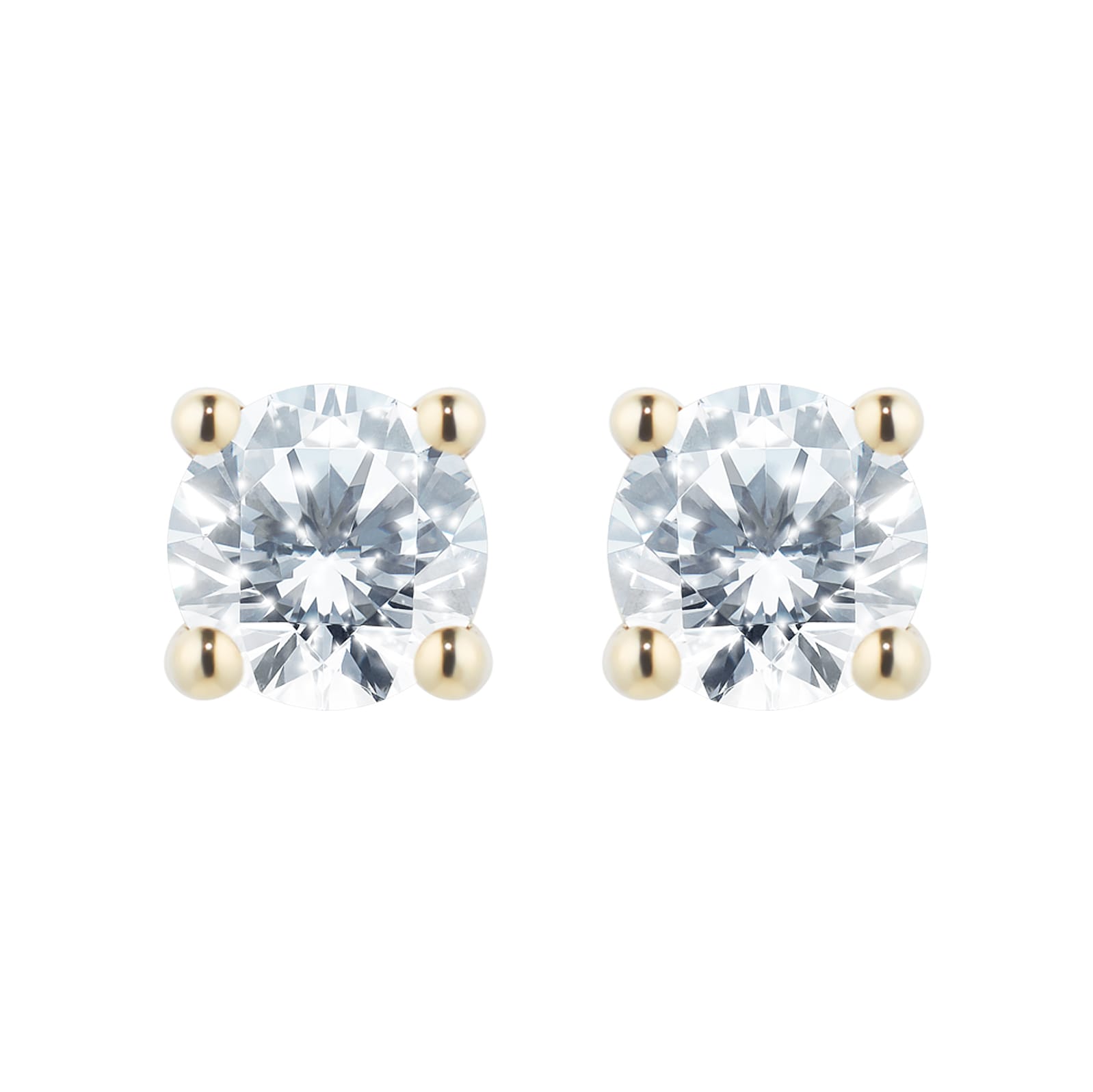 Goldsmiths 18ct Yellow Gold 0.25cttw Diamond Stud Earrings