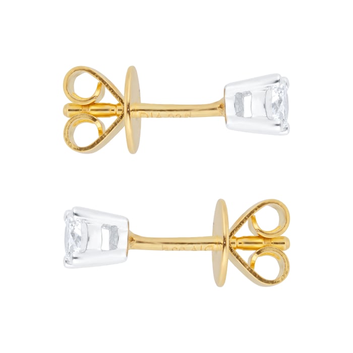 Goldsmiths 18ct Yellow Gold 0.25cttw Diamond Stud Earrings