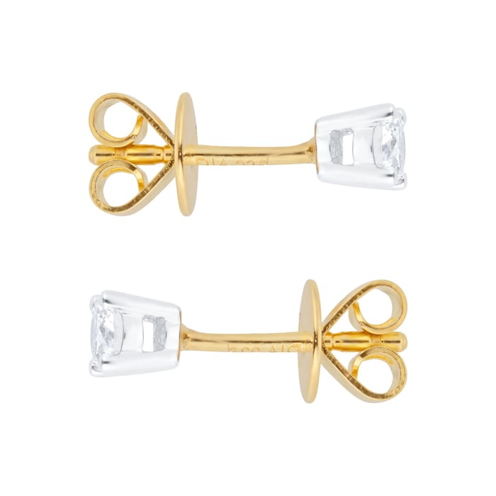 Goldsmiths 18ct Yellow Gold 0.25cttw Diamond Stud Earrings