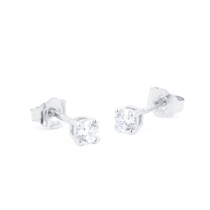 Goldsmiths 9ct White Gold 0.25cttw Diamond Stud Earrings