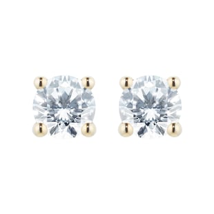 Goldsmiths 9ct Yellow Gold 0.50cttw Diamond Stud Earrings