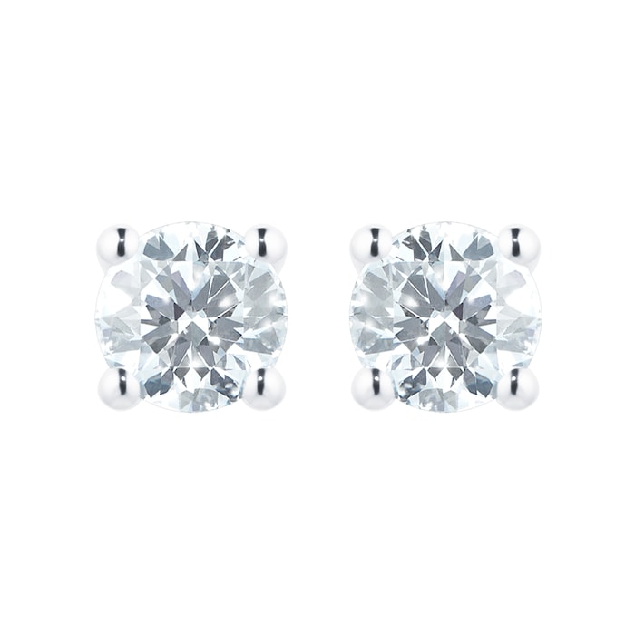 Goldsmiths 9ct White Gold 0.50cttw Diamond Stud Earrings