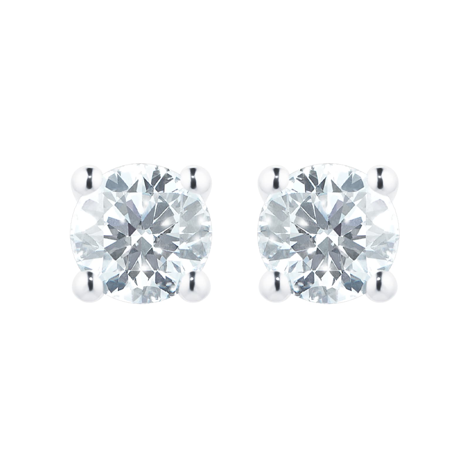 Goldsmiths 9ct White Gold 0.50cttw Diamond Stud Earrings