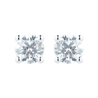 Goldsmiths 9ct White Gold 0.50cttw Diamond Stud Earrings Goldsmiths 9ct White Gold 0.50cttw Diamond Stud Earrings