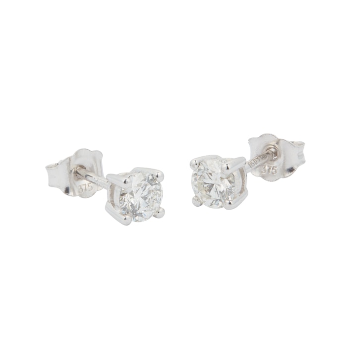 Goldsmiths 9ct White Gold 0.50cttw Diamond Stud Earrings