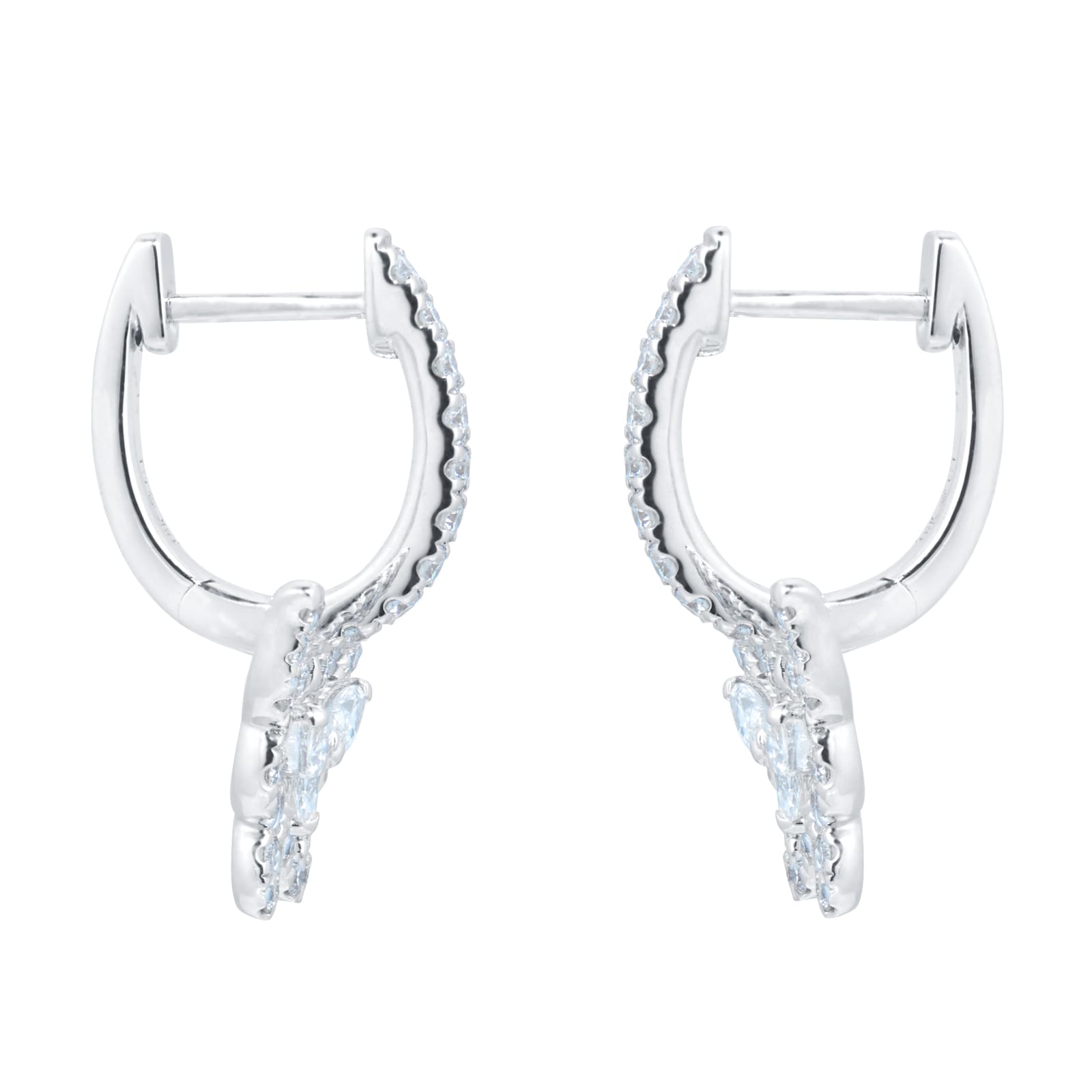 Mappin & Webb Limited Edition Riveret 18ct White Gold 0.74cttw Diamond Butterfly Hoop Earrings Mappin & Webb Limited Edition Riveret 18ct White Gold 0.74cttw Diamond Butterfly Hoop Earrings