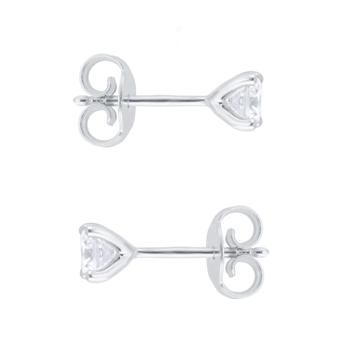 Goldsmiths 18ct White Gold 0.60ct Diamond Solitaire Stud Earrings