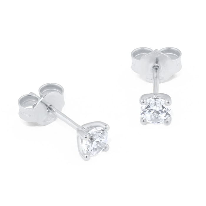 Goldsmiths 18ct White Gold 0.60ct Diamond Solitaire Stud Earrings