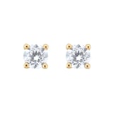 Goldsmiths 18ct Yellow Gold 0.60ct Diamond Solitaire Stud Earrings