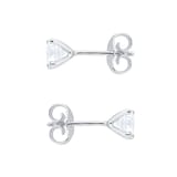 Goldsmiths 18ct White Gold 1.00ct Diamond Solitaire Stud Earrings