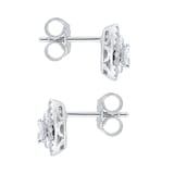 Goldsmiths 9ct White Gold 0.25ct Diamond Pear Cluster Stud Earrings