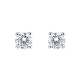 Mappin & Webb 18ct White Gold 1.00cttw Diamond Solitaire Stud Earrings