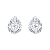 Mappin & Webb 18ct White Gold 0.52cttw Pear Cut Diamond Stud Earrings