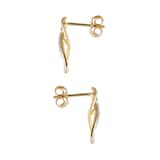 Goldsmiths 9ct Yellow Gold 0.06cttw Diamond Figure 8 Stud Earrings