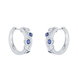 Mappin & Webb Gossamer 18ct White Gold 0.70cttw Sapphire & 0.40cttw Diamond Earrings