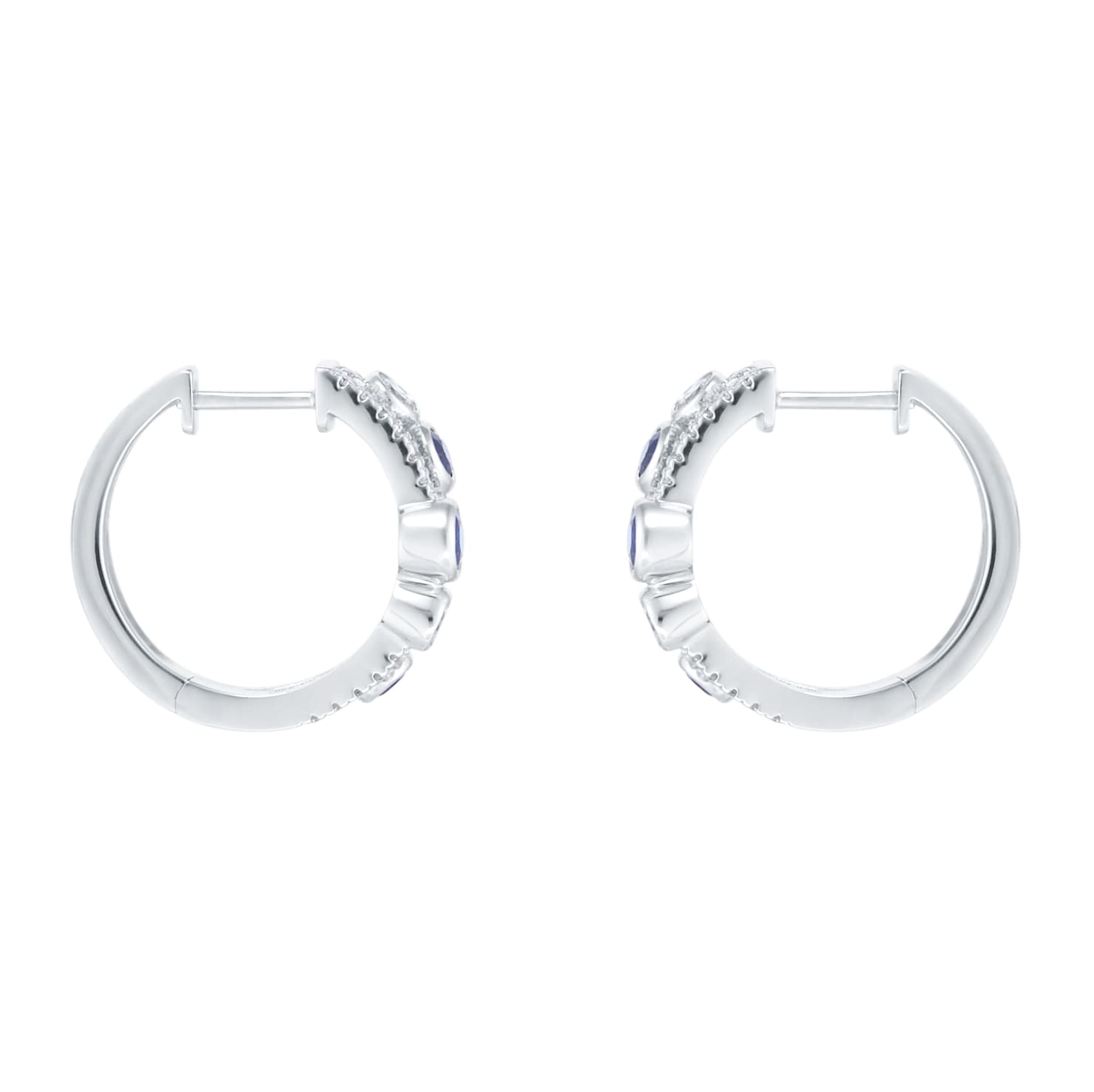 Mappin & Webb Gossamer 18ct White Gold 0.70cttw Sapphire & 0.40cttw Diamond Earrings Mappin & Webb Gossamer 18ct White Gold 0.70cttw Sapphire & 0.40cttw Diamond Earrings