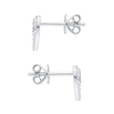 Goldsmiths 9ct White Gold 0.13cttw Diamond Heart Stud Earrings