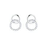 Goldsmiths 9ct White Gold 0.15cttw Diamond Circle Stud Earrings