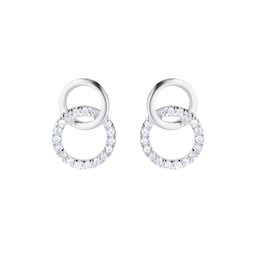 12153518 - 9ct White Gold 0.15cttw Diamond Circle Stud Earrings