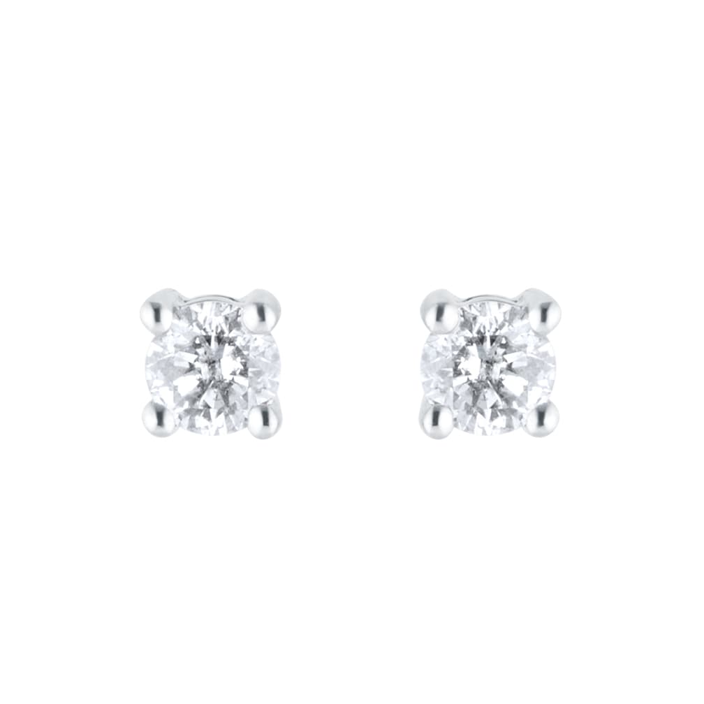 Store 0.5 ct Brilliant Round Cut Solitaire Studs Designer Genuine Flawless VVS1 White Sapphire 14K 18K White Gold Earrings Push Back