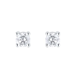 Goldsmiths 9ct White Gold 0.25cttw Diamond Solitaire Stud Earrings