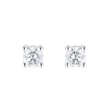 Goldsmiths 9ct White Gold 0.25cttw Diamond Solitaire Stud Earrings