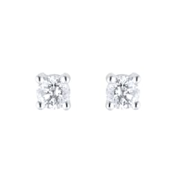 12153522 - 9ct White Gold 0.25cttw Diamond Solitaire Stud Earrings