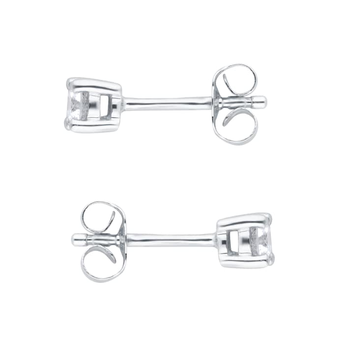 Goldsmiths 9ct White Gold 0.25cttw Diamond Solitaire Stud Earrings