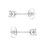 Goldsmiths 9ct White Gold 0.25cttw Diamond Solitaire Stud Earrings