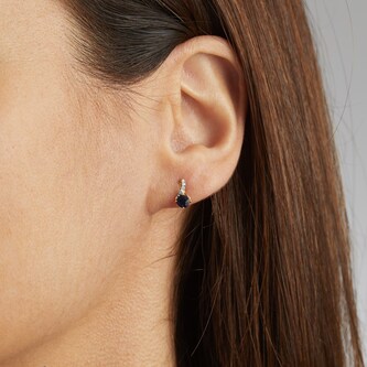 Goldsmiths 9ct Yellow Gold 0.05cttw Diamond & Sapphire Stud Earrings Goldsmiths 9ct Yellow Gold 0.05cttw Diamond & Sapphire Stud Earrings