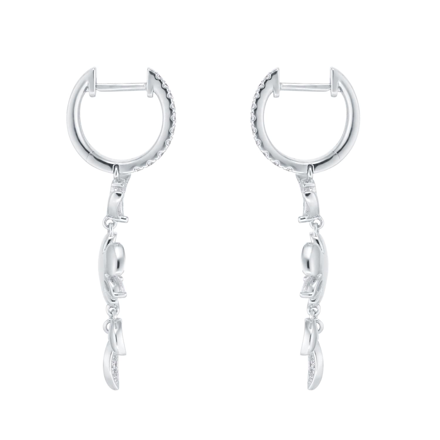 Mappin & Webb Vinea 18ct White Gold 0.66cttw Diamond Floral Earrings Mappin & Webb Vinea 18ct White Gold 0.66cttw Diamond Floral Earrings