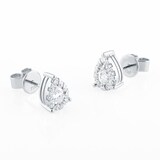 Mappin & Webb Masquerade 18ct White Gold 0.70cttw Diamond Stud Earrings