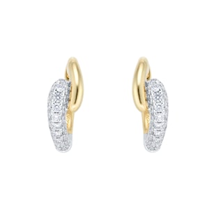 Mappin & Webb Libretto 18ct Yellow Gold 0.52cttw Diamond Pave Hoop Earrings