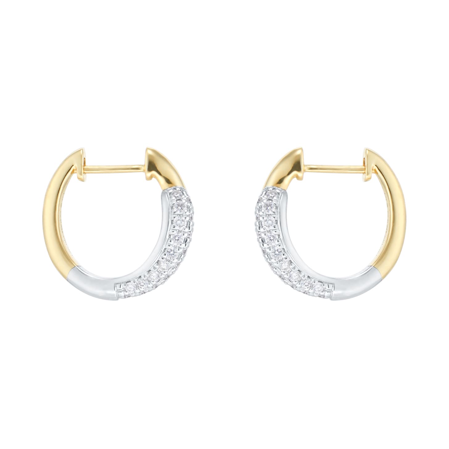 Mappin & Webb Libretto 18ct Yellow Gold 0.52cttw Diamond Pave Hoop Earrings