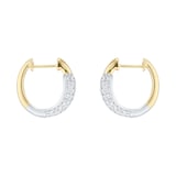 Mappin & Webb Libretto 18ct Yellow Gold 0.52cttw Diamond Pave Hoop Earrings